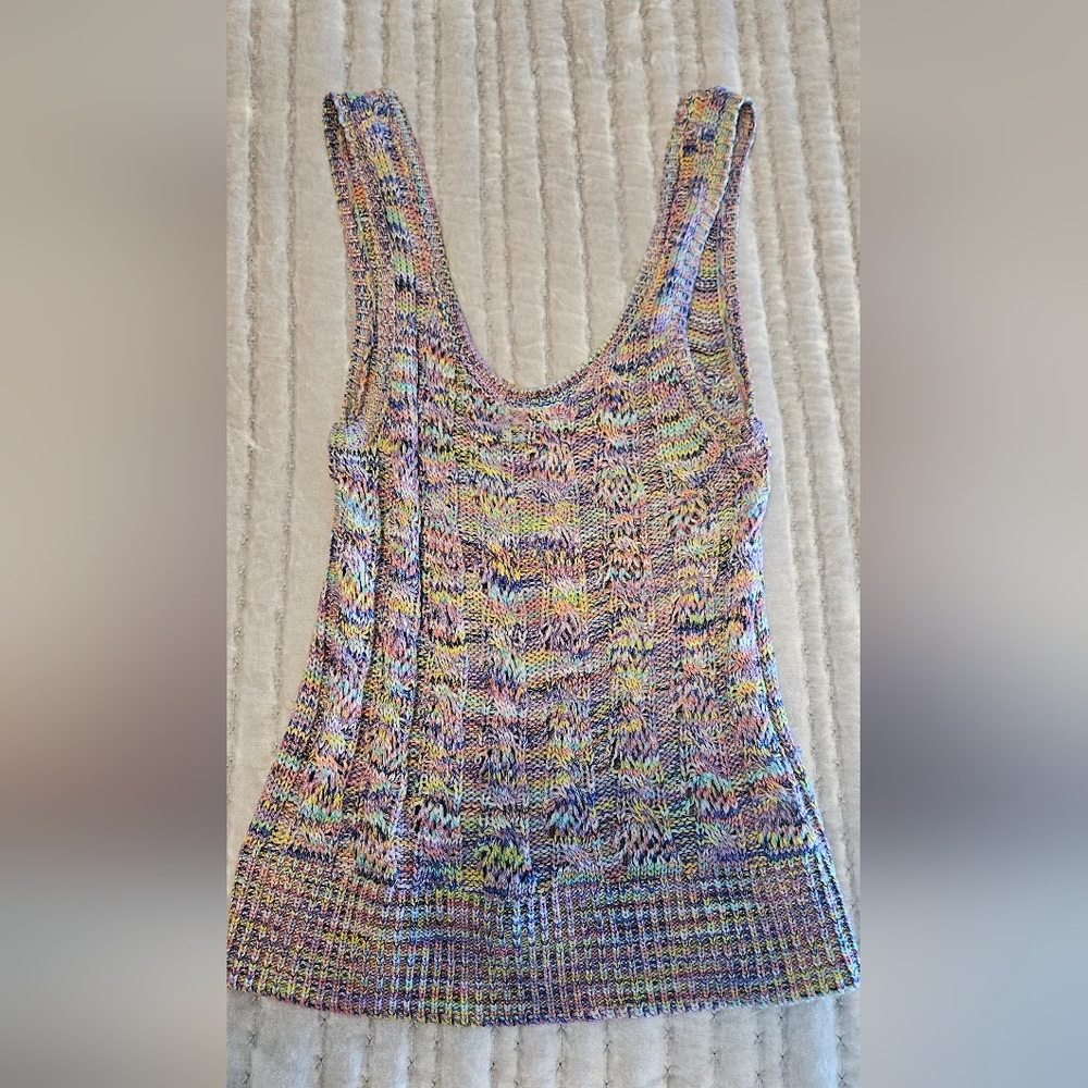 Ramy Brook Multi Colored Sweater Tank Size Small